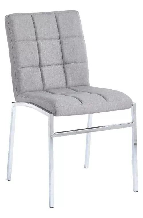 Silla Capitone cromo lino Gris