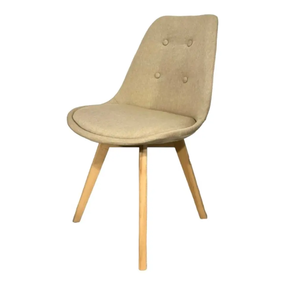 Silla tulip en Lino Beige