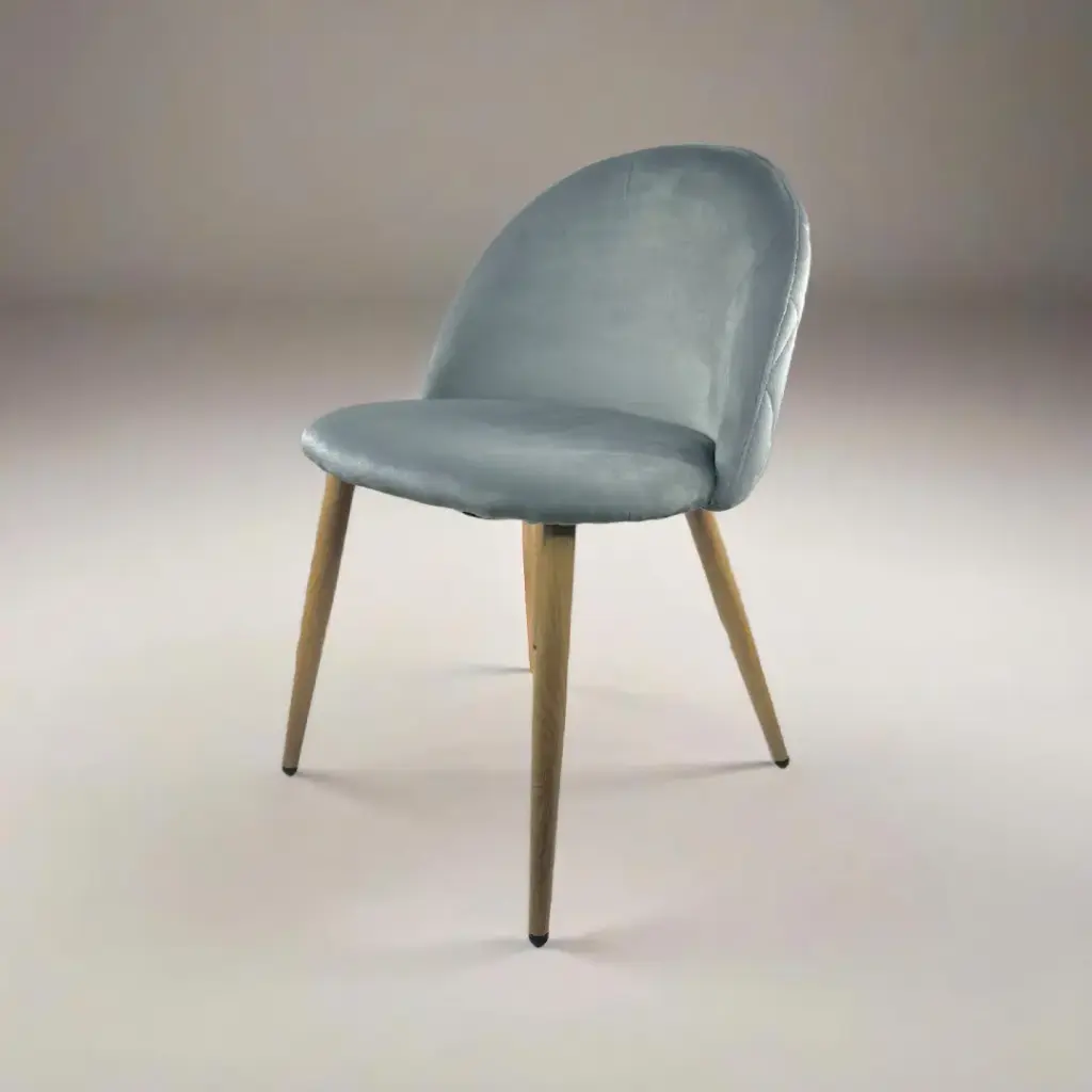 Silla Paris Pana Base Simil Madera Gris