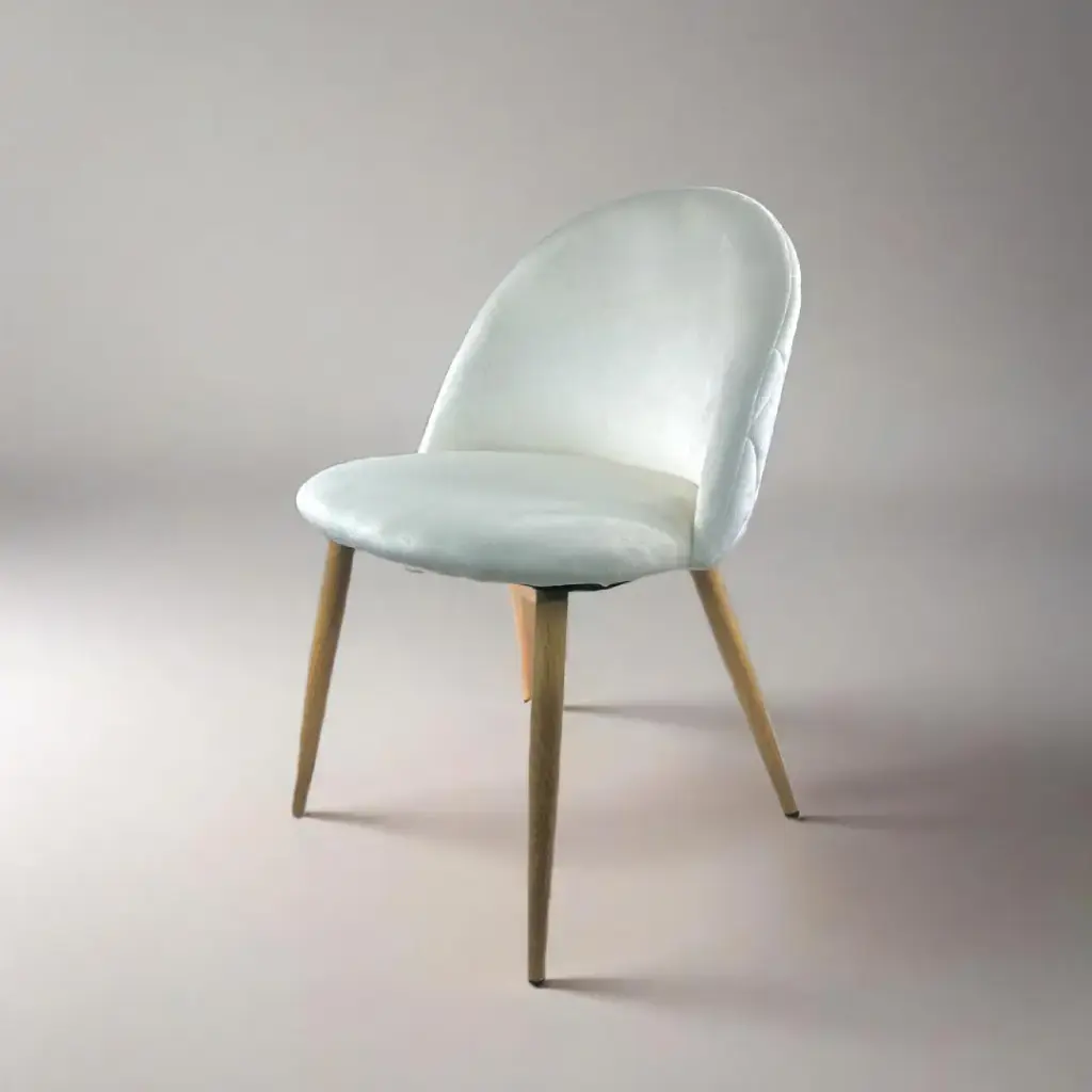 Silla Paris Pana Base Simil Madera Natural