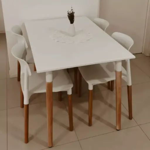 [CMNN140804SMI00B] Combo Mesa 140x80 Nordica + 4 sillas Milan Blanco