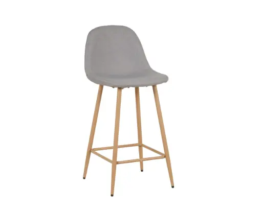 [BABSM00G] Banqueta Albis Base Simil Madera Lino Gris