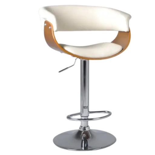 [BPCM00B] Banqueta Premier Circular Madera Blanco