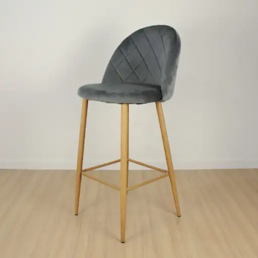 [BPPBSM00G] Banqueta Paris pana base Similmadera Gris