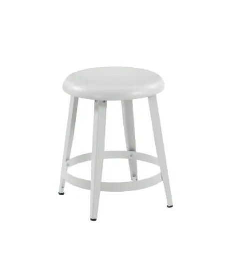 [BTM00B] Taburete/ Banquito Circular Bajo Metalico Blanco