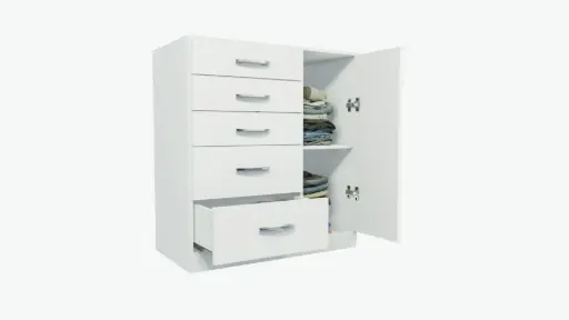 [C5CP00] Comoda 5 Cajones y 1 Puerta