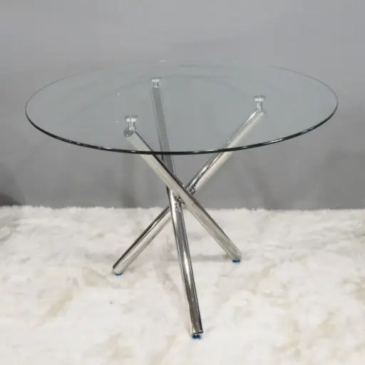 [MTTRCV100] Mesa Tataki cromada vidrio 100cm