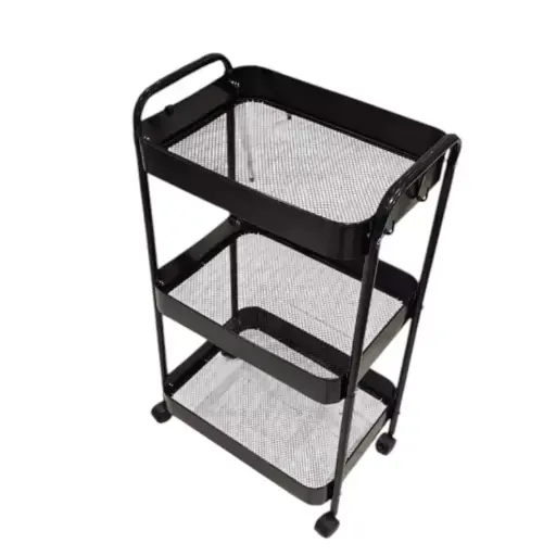 [DCOR3E00N] Carrito Organizador 3 estantes Negro