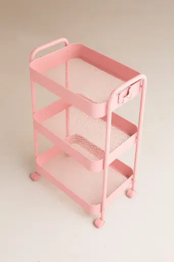 [DCOR3E00RS] Carrito Organizador 3 estantes Rosa