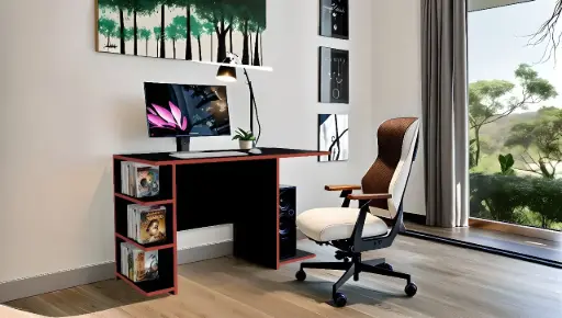 [ECG00R] Escritorio Gamer Dos Pisos Rojo