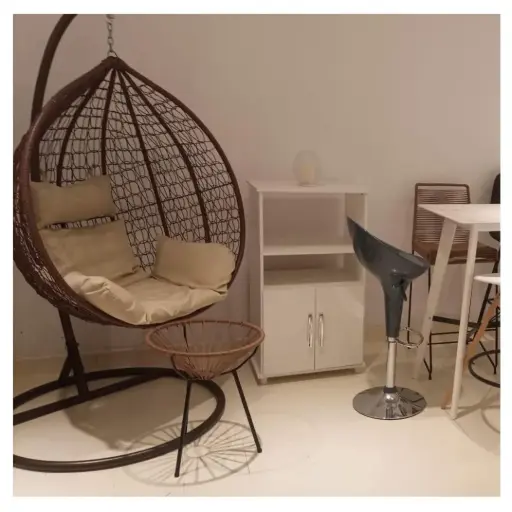 [HCPA00BE] Hamaca con pie y almohadon Beige