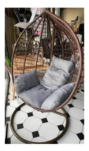 [HCPA00G] Hamaca con pie y almohadon Gris