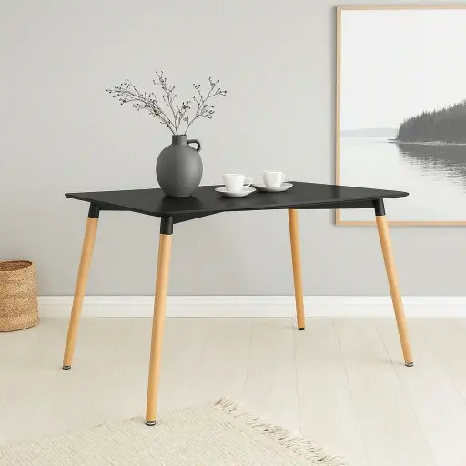 [MNI16080N] Mesa Nórdica 160cm Importada Negro