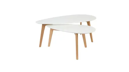 [MRDUO00B] Dúo de mesa ratona Blanco