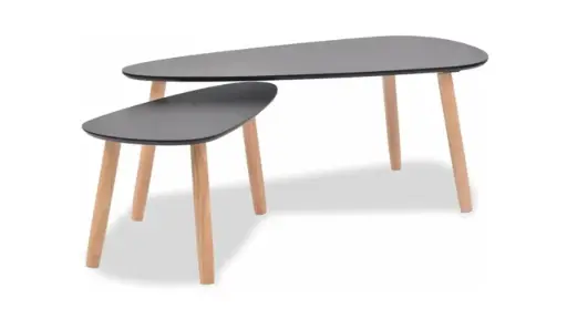 [MRDUO00N] Dúo de mesa ratona Negro