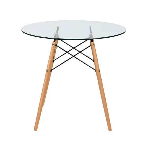 [MREV80] Mesa Eames De Vidrio 80 Cm 