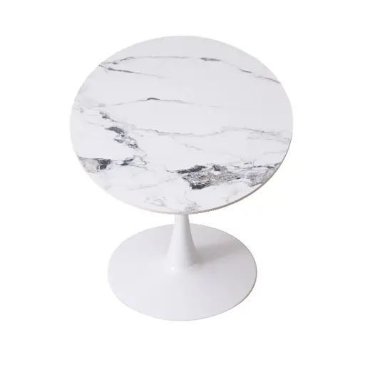 [MRTM120B] Mesa Tulip marble 120 blanco