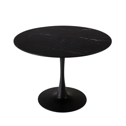 [MTOM13080N] Mesa Tulip Ovalada Marmol 130 X 80 Cm Negro