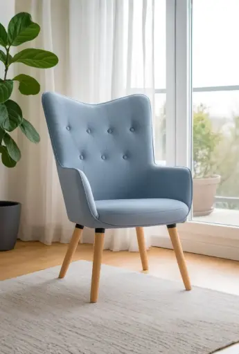 [ONPR00AC] Poltrona Retro Celeste