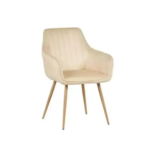 [ONDPTBN00BE] Sillon Dereck pana Beige tramado base negro.