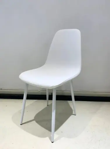 [SALEC00B] Silla Albis Base Blanco con Asiento Ecocuero Blanco