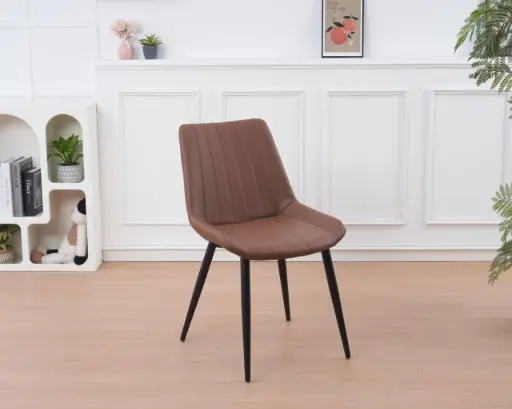 [SBULEC000MA] Silla Bulgaria eco-cuero Marrón