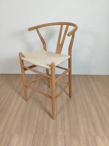 [BWM00NA] Banqueta Wishbone Madera Natural