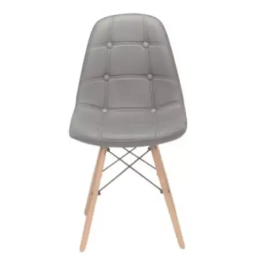 [SEEC00G] Silla Eames Eco-cuero Capitone Gris