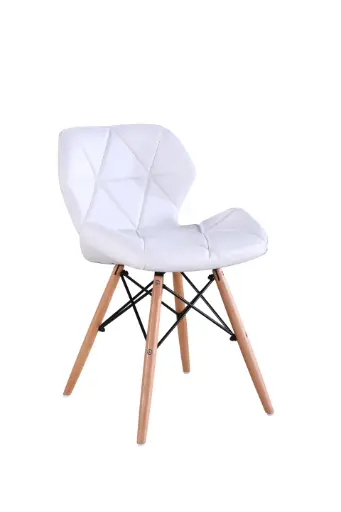 [SEEH00B] Silla Eames Hexagonal ecocuero blanco
