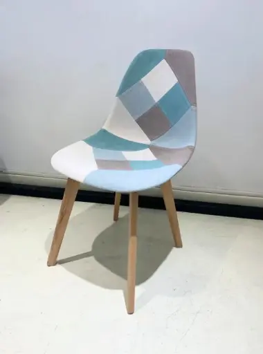 [SETP00AC] Silllas Eames Tulip patchwork Azul