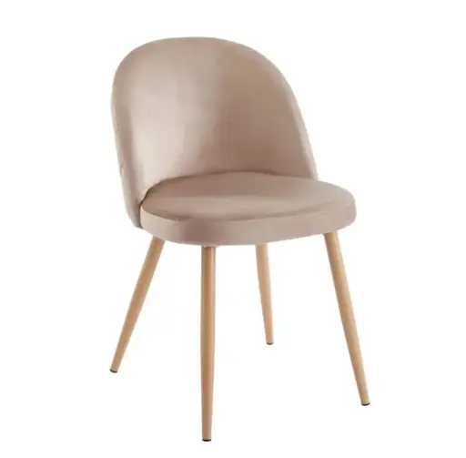 [SMACBSMP00VI] Silla Macron patas simil madera pana Vison. 