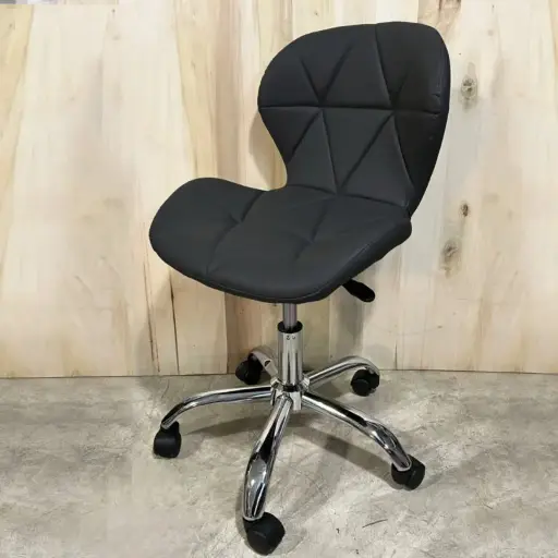 [SOFGH00N] Silla Giratoria Hexagonal Ecocuero Negro