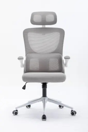 [SOFSIN00B/G] Silla oficina Singapur Blanco con Gris