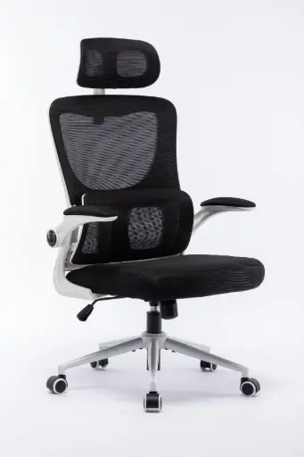 [SOFSIN00B/N] Silla oficina Singapur Blanco con Negro