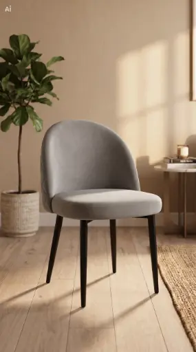 [SSPBN00GO] Silla tapizada Sybil Gris Oscuro