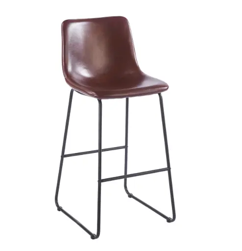 [2BMEC00MA] SET X 2 BANQUETA MOLDAVIA ECOCUERO MARRON 