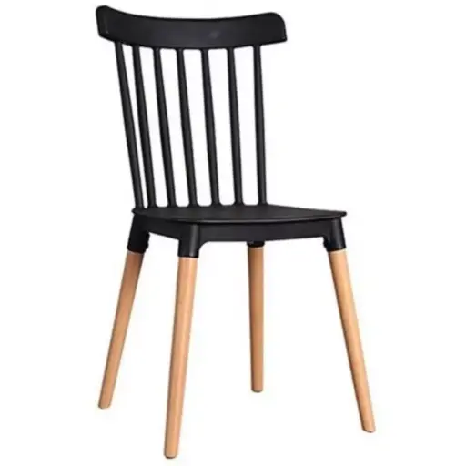 [SWIN00N] Silla Windsor Madera Haya con PP Negro