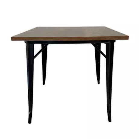[MCTO8080N/NA] Mesa Tolix Cuadrada 80X80 Madera con Negro