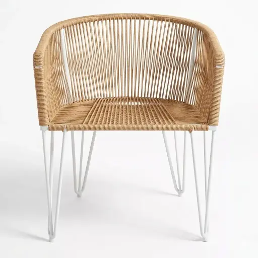 [ONGI00B/M] Sillón Gervasoni individual Blanco/Marron