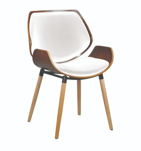 [SOFPF00B] Silla Premier fija Madera haya Blanco