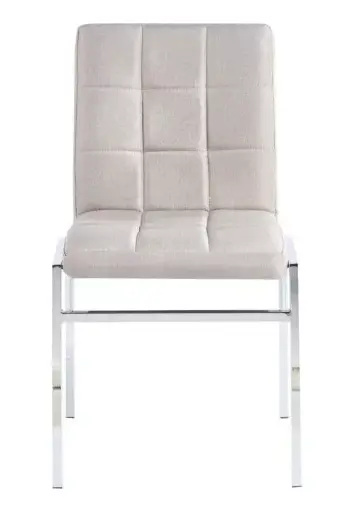 [SCCL00BE] Silla Capitone cromo lino Beige