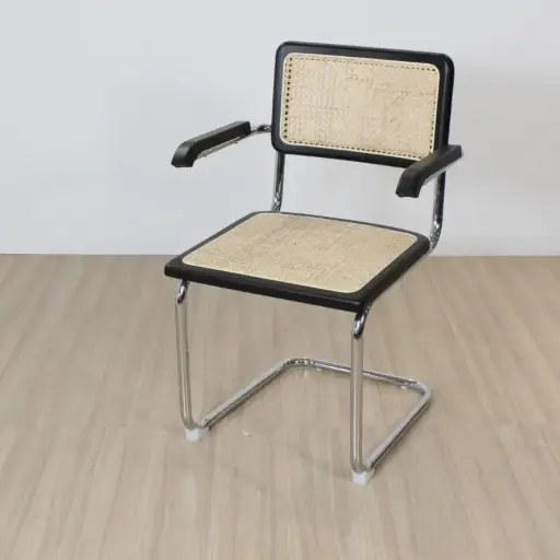 [SCSBRTAB00N/NA] Silla Cesca Breuer Rattan madera Natural con apoya brazo Negro