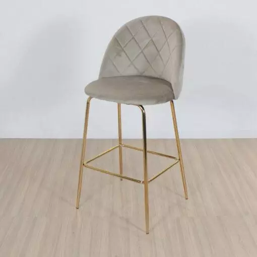 [BPPD00VI] Banqueta Praga pata dorada Visón