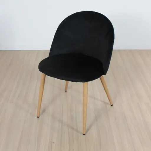 [SPPBSM00N] Silla Paris Pana Base Simil Madera Negro